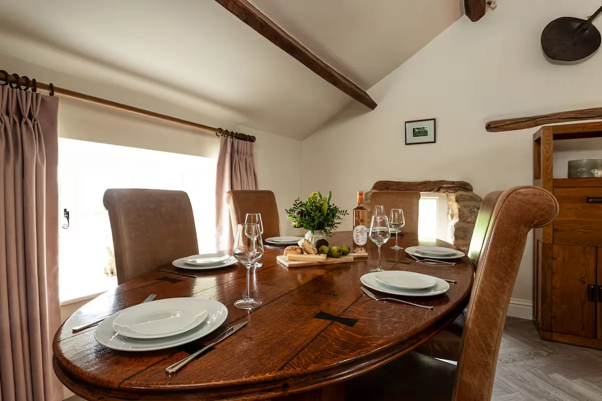 Generous Coach House bedroom with countryside light
